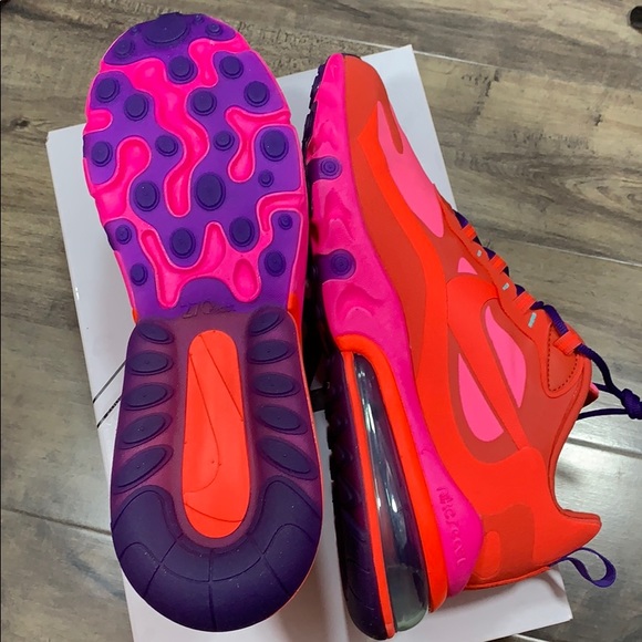 NIKE AIR MAX 270 REACT Mystic Red/Bright Crimson - Picture 7 of 16